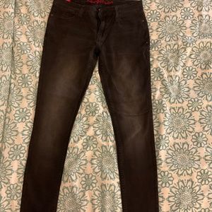 Dark grey low waist jeans
